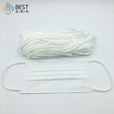 Delicado elástico redondo 3mm preto elástico não tecido da corda do cabo do laço 3.5mm da orelha da máscara protetora