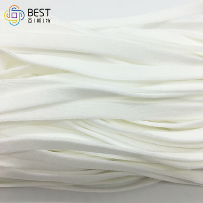 Matérias primas brancas elásticas lisas redondas da faixa 3.5MM do laço da orelha da máscara protetora