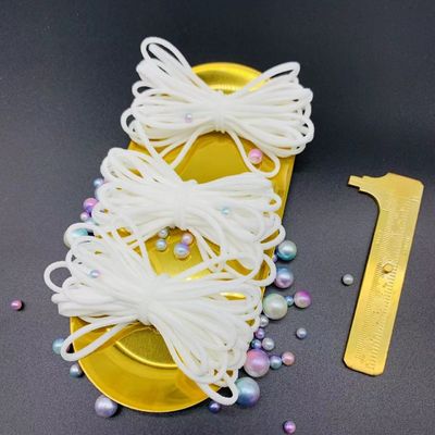 Nylon do Spandex em volta da fita elástica 2.5mm da faixa de corda do cabo da corda de Earloop 3mm 4mm 5mm 6mm