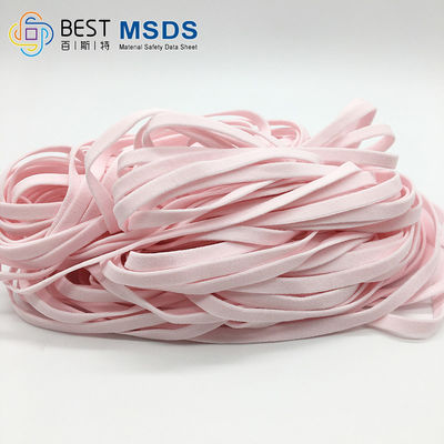 Faixa elástica cor-de-rosa para a largura de Earloop 5mm da máscara