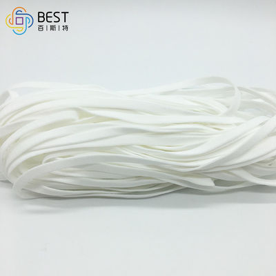 o cabo elástico redondo 3mm macio de 3.5mm para máscaraes protetoras une Earloop branco