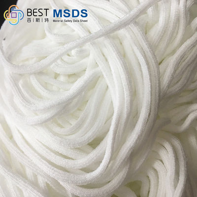 A faixa de corda elástica da corda do cabo do círculo branco de nylon do Spandex grava 2.5mm 2.8mm 3mm