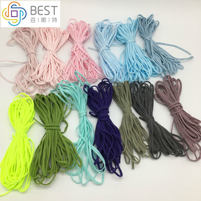 plano colorido material do laço elástico descartável da orelha da máscara protetora 3ply em volta da corda elástica