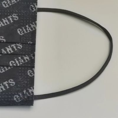 Acessórios elásticos pretos da máscara protetora da faixa 3mm 3.5mm 4mm do cabo de Earloop