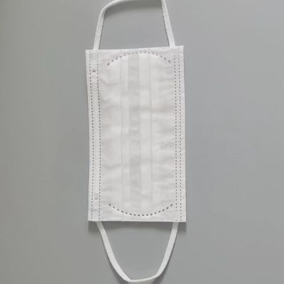 1/8&quot; orelha elástica muito macia dão laços na faixa branca do desgaste para a máscara protetora descartável da criança de 3 dobras