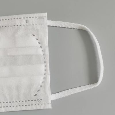 A orelha elástica macia ajustável dá laços na cor branca 5mm dos acessórios lisos das máscaras