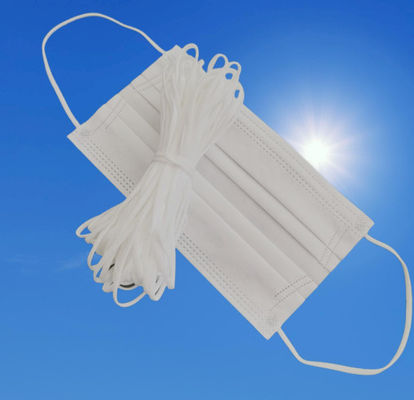 Laços elásticos ajustáveis brancos amigáveis da orelha de ECO para máscaras 3.5MM 4MM 5MM