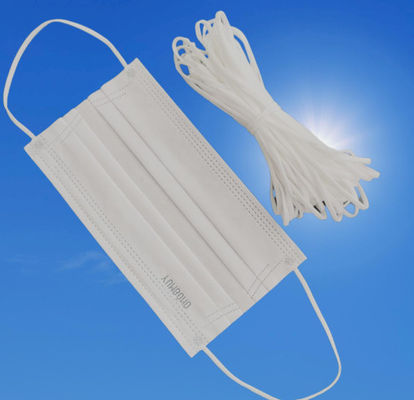 Laços elásticos ajustáveis brancos amigáveis da orelha de ECO para máscaras 3.5MM 4MM 5MM