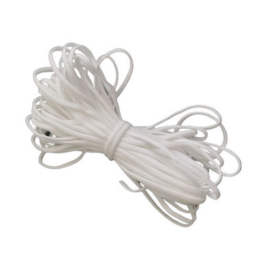 plano branco de 3.0mm em volta do delicado elástico da corda de Earloop em volta do cabo elástico para máscaraes protetoras