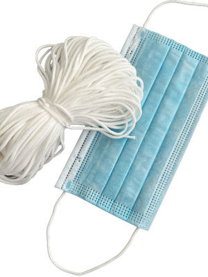 Costura macia em volta do cabo elástico de Earloop para a máscara médica 2.5-3.0mm