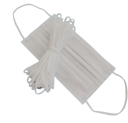 Cabo elástico liso de Earloop da máscara protetora 1/8 de polegada poliéster de 1/4 de polegada 5MM