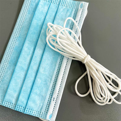 A faixa de corda elástica da corda do cabo do círculo branco de nylon do Spandex grava 2.5mm 2.8mm 3mm