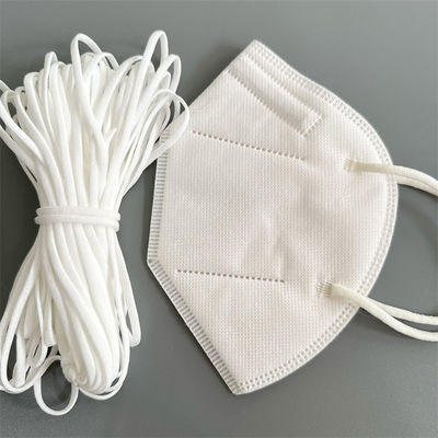 A orelha elástica da máscara protetora N95 une o Spandex 7mm branco do poliéster de 5mm 6mm 6.5mm