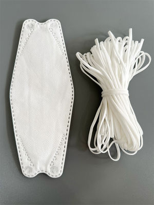 Spandex elástico do poliéster do laço da orelha da máscara protetora de 3.5mm