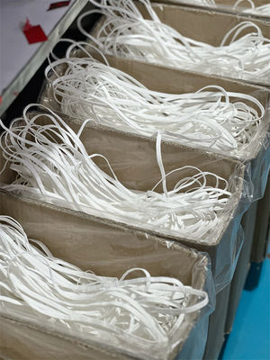 A orelha elástica da máscara protetora N95 une o Spandex 7mm branco do poliéster de 5mm 6mm 6.5mm