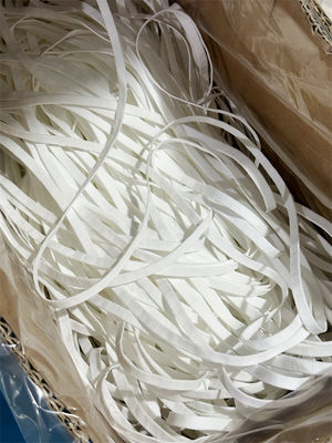 laço liso da orelha do Spandex do poliéster de 6.5mm para a máscara protetora N95 branca